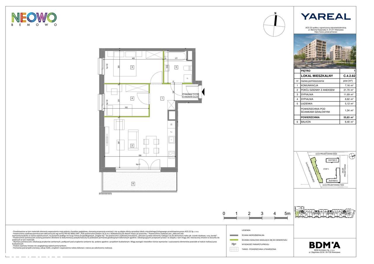 3-pokojowe mieszkanie 55m2 + balkon Bez Prowizji - Pełny obrazek: 2/8