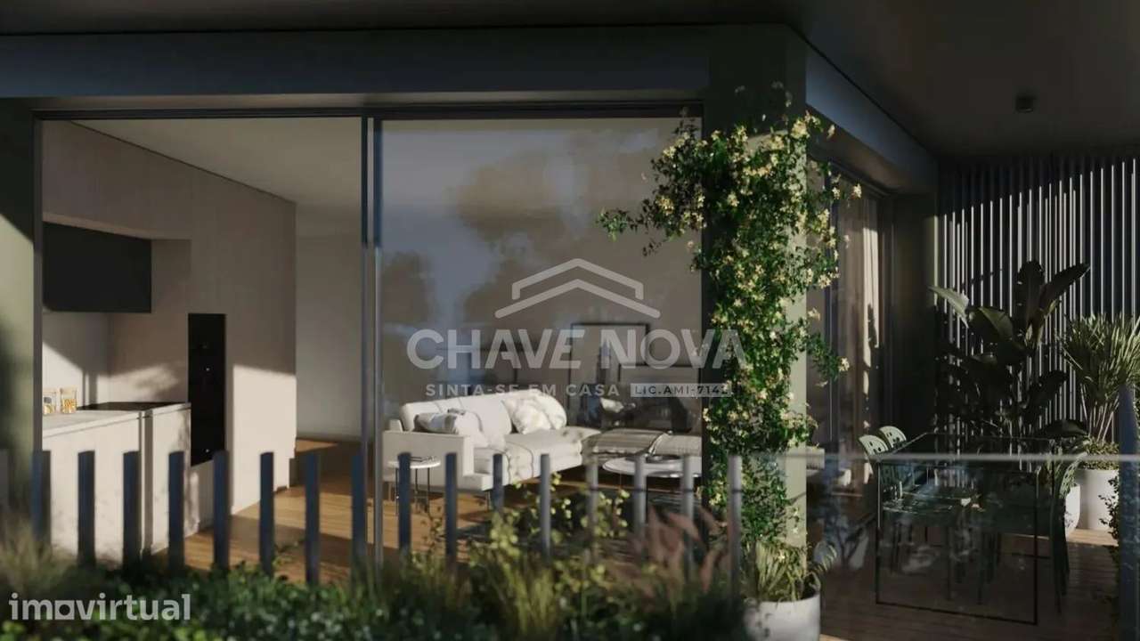 Apartamento T1+1 em condomínio fechado, c/ terraço e lugar de garagem - Grande imagem: 3/7
