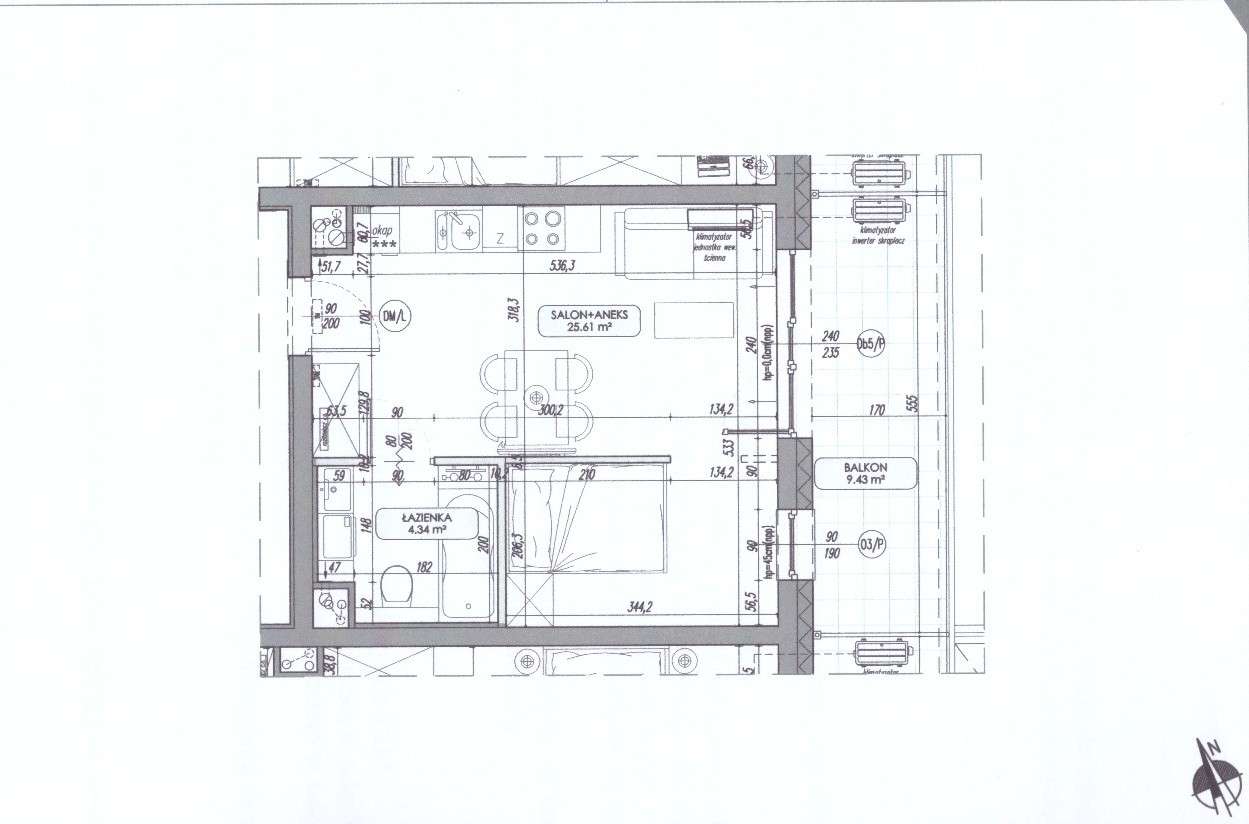 1-soban stan, 30 m²
