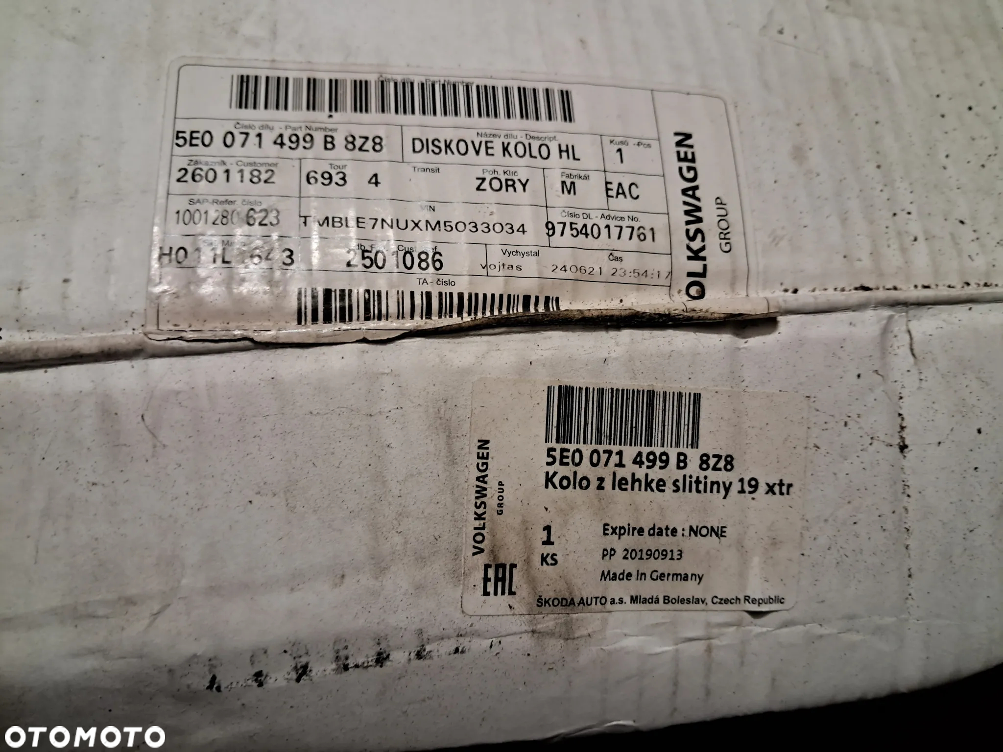 Felga Skoda Octavia III  5E RS 7,5Jx19 ET51 - 6