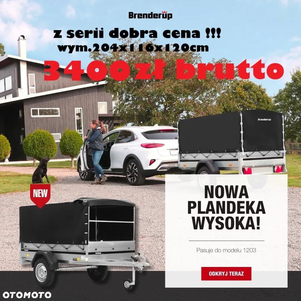 Brenderup 1203S 204x116x35 z plandeką płaską - 12