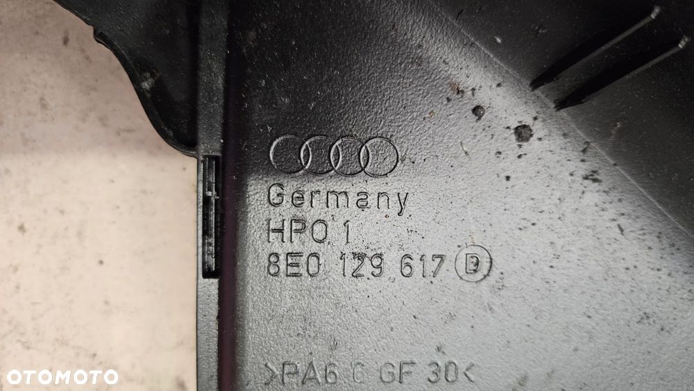 Audi A4 B6 B7 2.0 rura wlot dolot do filtra powietrza 8E0129618K 8E0129617D - 3
