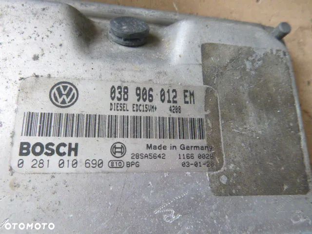 ZESTAW STARTOWY KOMPUTER STACYJKA IMMOBILIZER LICZNIK SEAT IBIZA III CORDOBA II 1.9 SDI 038906012EM - 7