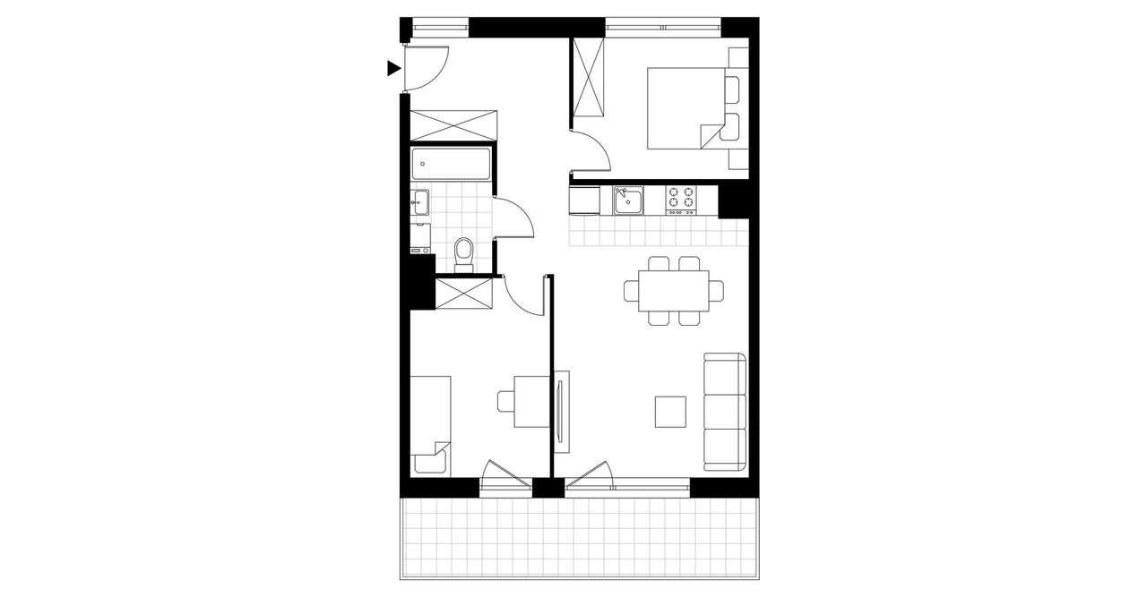 3-pokojowe mieszkanie 55m2 + balkon - Pełny obrazek: 4/11