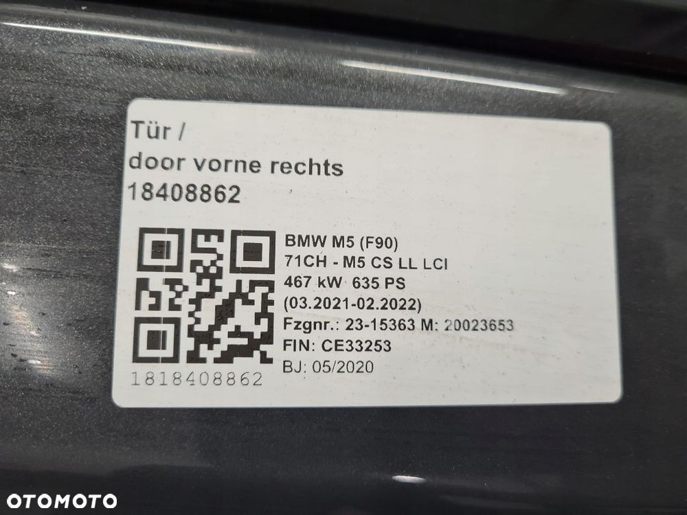BMW G30 G31 F90 DRZWI PRAWY PRZÓD C17 KEYLESS DOCIĄG SHADOWLINE - 5