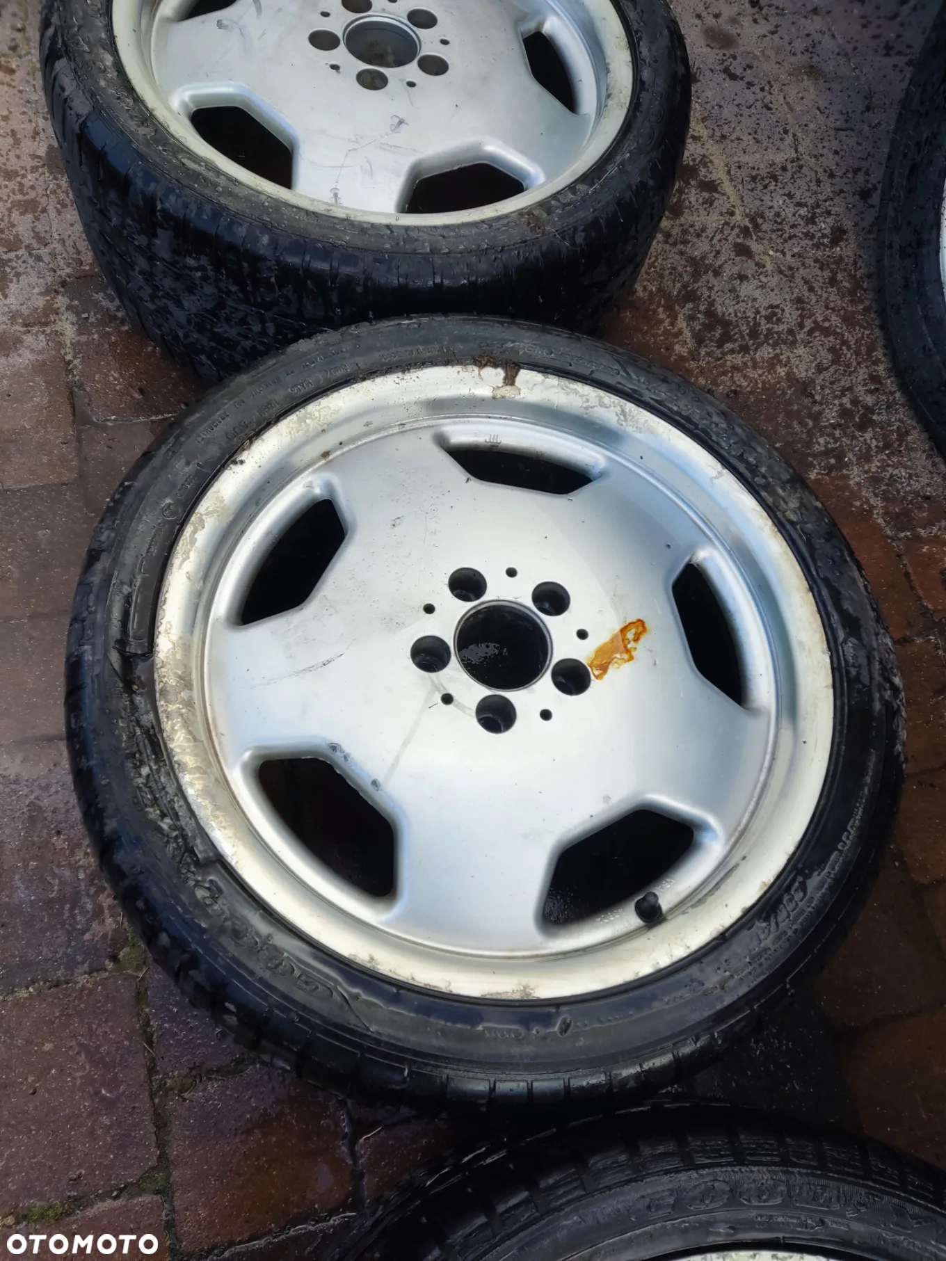 Mercedes R129 SL Felgi 18'' komplet 4 sztuki Monoblock AMG 8j/18 h2 oryginał uszkodzone - 12