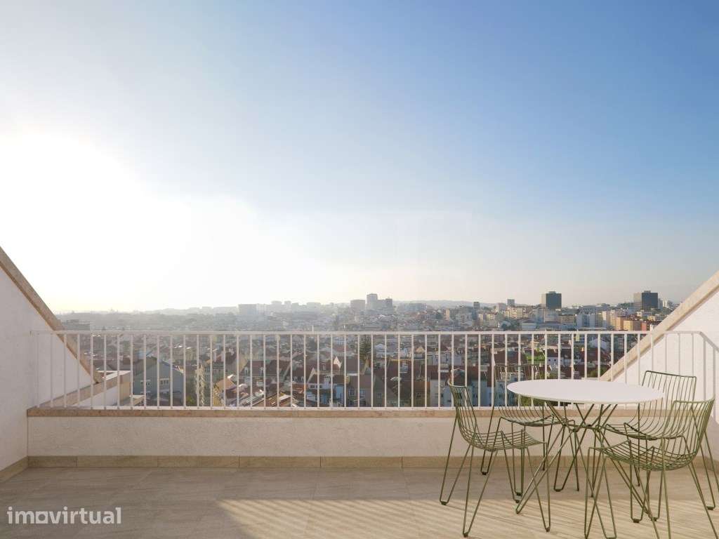 Penthouse T2 com vistas, terraço e piscina em Lisboa. - Grande imagem: 3/29