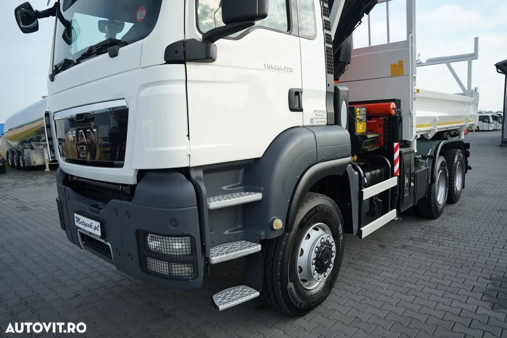 MAN TGS 26.440 / 6x4 / CAMION BASCULANTE / HIDROBID / BORDMATIC + PALFINGER PK 33002-EH / AUTOMAT / PILOT / EURO 5 - 17