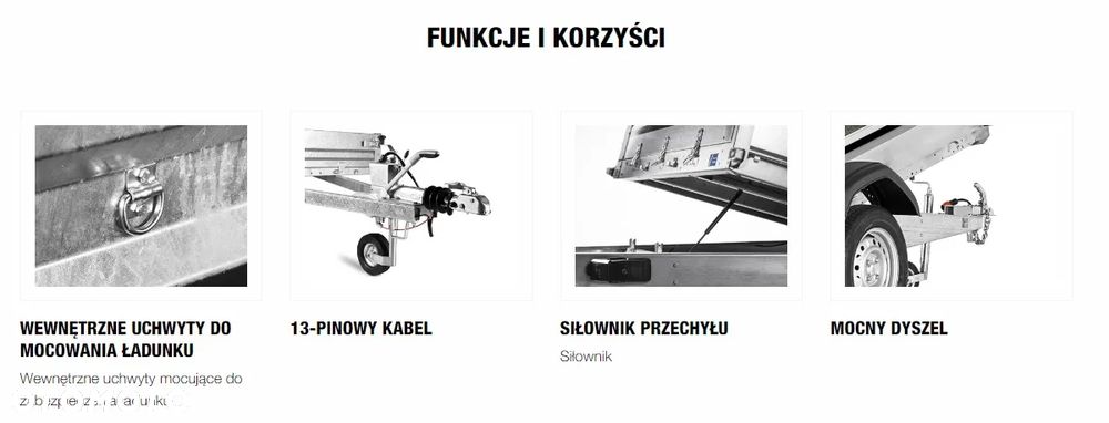 Brenderup Przyczepa BRENDERUP 2260 uchylna 750kg, wym. 258x153cm H 26cmcm, lekka towarowa - 6