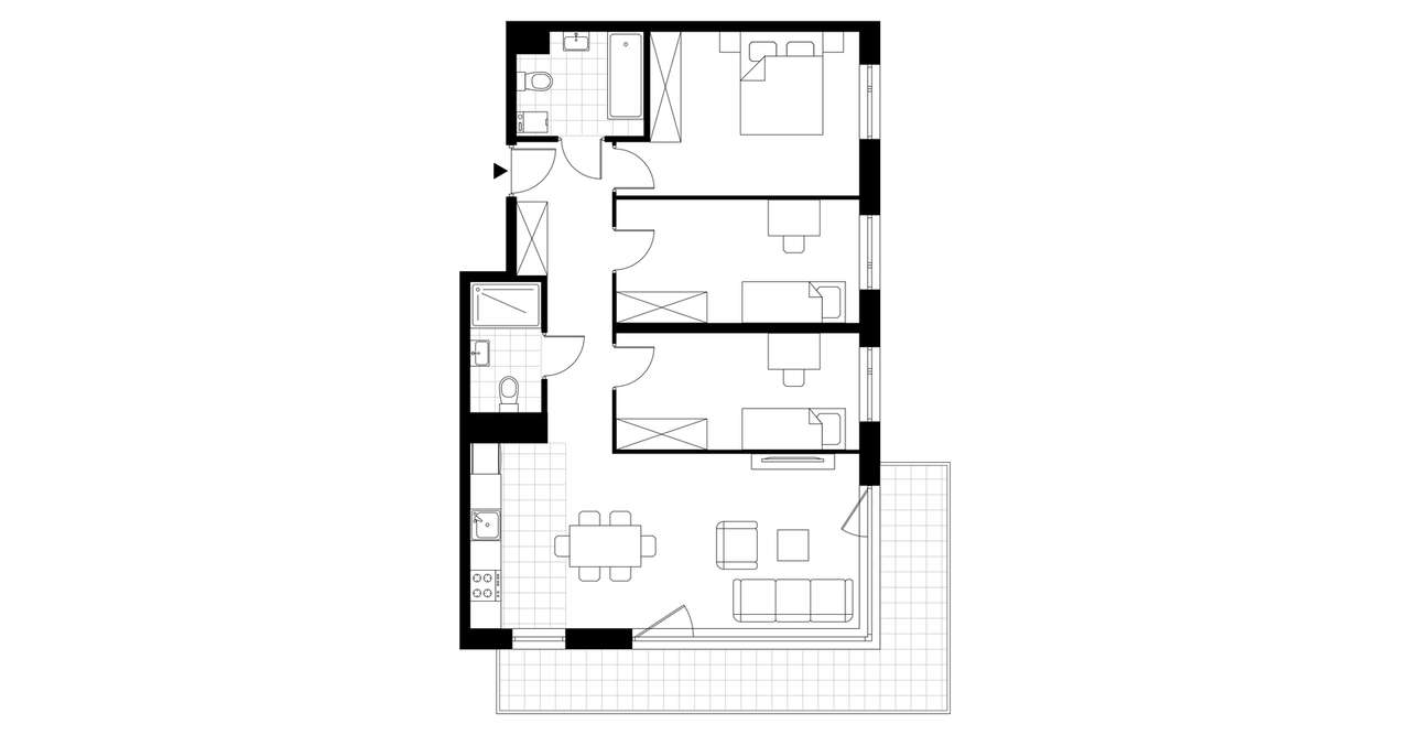 4-pokojowe mieszkanie 77m2 + balkon - Pełny obrazek: 3/23