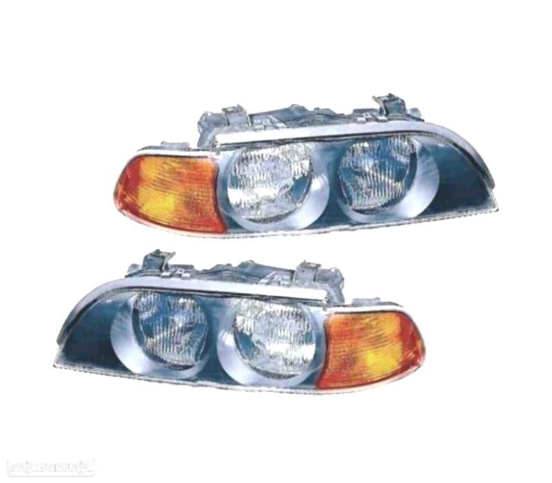 FARÓIS BMW E39 95-00 CROMO AMBAR - 1