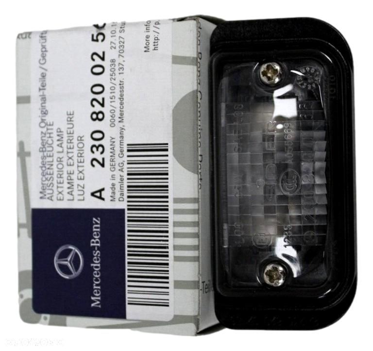 MERCEDES CLK W209 C coupe W230 oswietlenie tablicy rejestracyjnej OE - 1