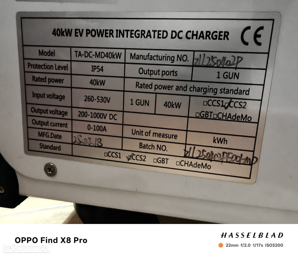 vendo estação de carregamento rápido dc portátil 40kw – profissional (1000v / 100a) – novo - 7