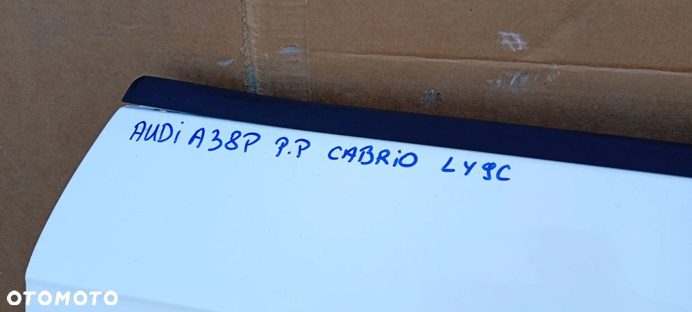 Drzwi prawy przód przednie prawe Audi A3 8P Lift cabrio LY9C Ibis White - 7