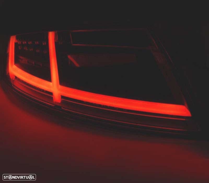 FAROLINS TRASEIROS AUDI TT 06-14 LED VERMELHO FUMADO DINAMICOS - 6