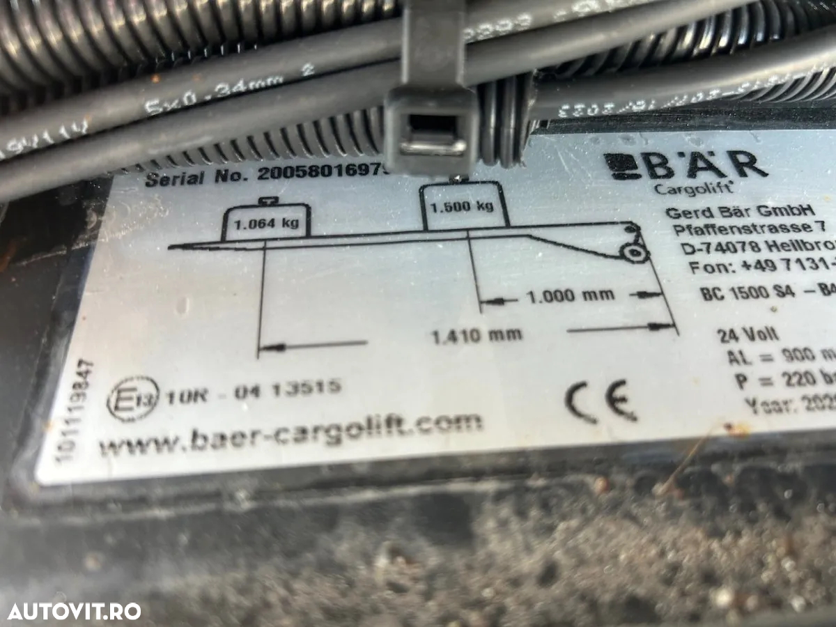 Mercedes-Benz Atego, 15 To, Prelata, Lift, factura externa - 29