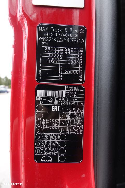 MAN TGX 26.510 6x2/4 BL SA / PUSHER / 90 000 KG / XXL / STANDARD / AUTOMAT / OŚ PODNOSZONA SKRĘTNA / RETARDER / LODÓWKA / KLIMA POSTOJOWA / NAVI - 33