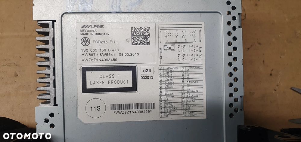 Radio radioodtwarzacz fabryczne VW UP 1S0035156B - 8