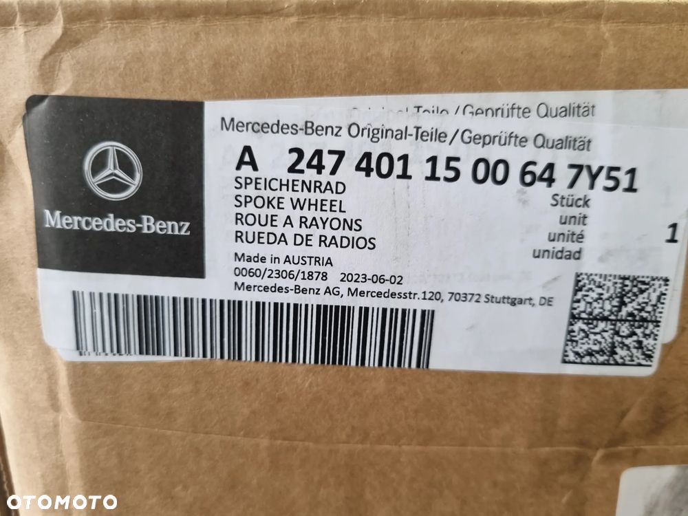 MERCEDES GLB FELGA ALUMINIOWA 7.5" x 19" 5x112 ET 53 - 6
