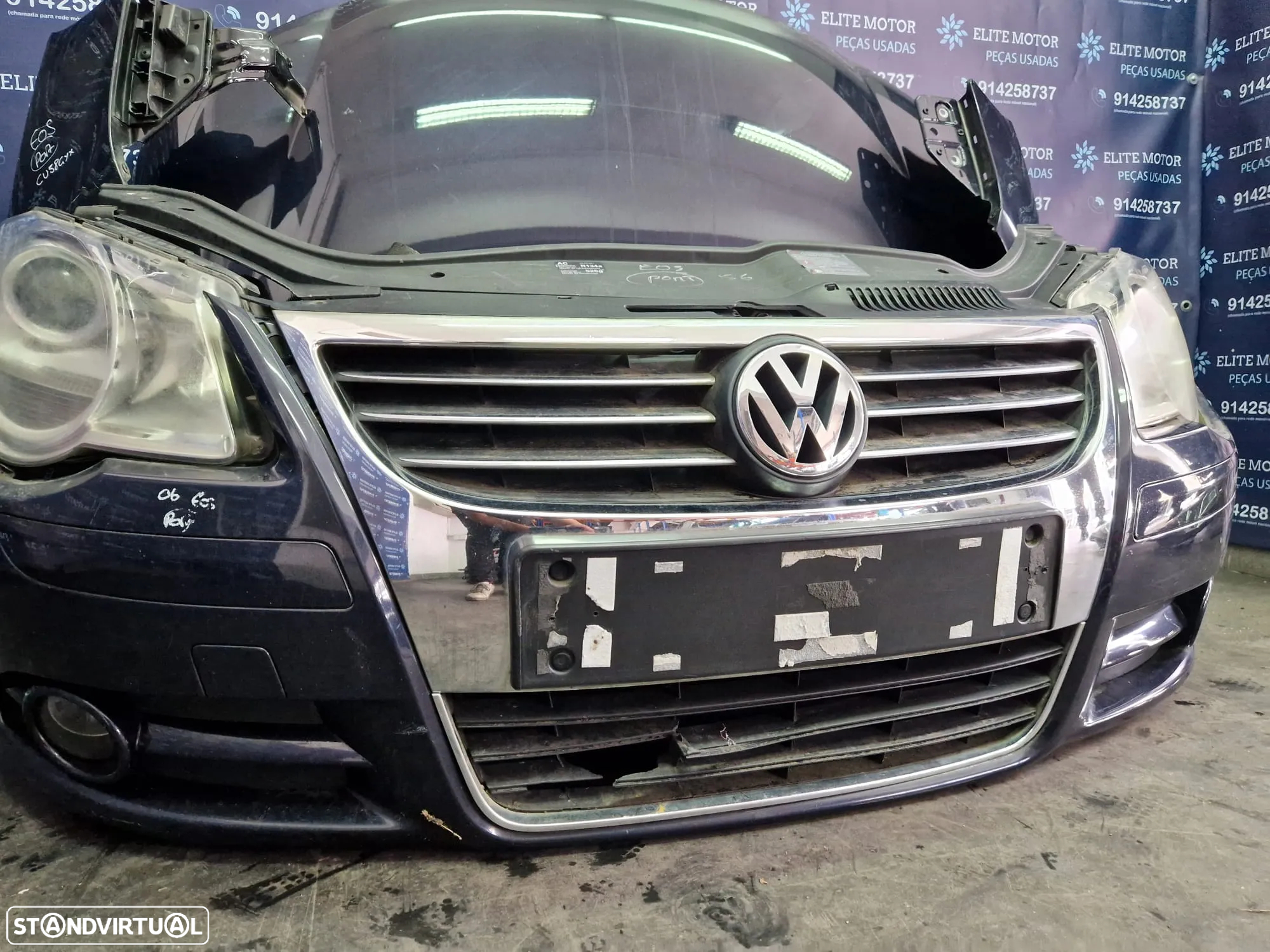 Frente completa usada VW EOS 2.0 TDI capot parachoques guardalamas oticas radiador - 4