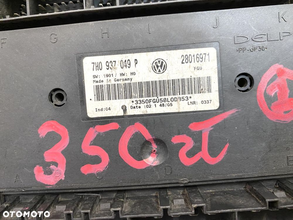 VW T5 TRANSPORTER MULTIVAN CARAVELLA 03- MODUŁ KOMFORTU 7H0937049P - 4