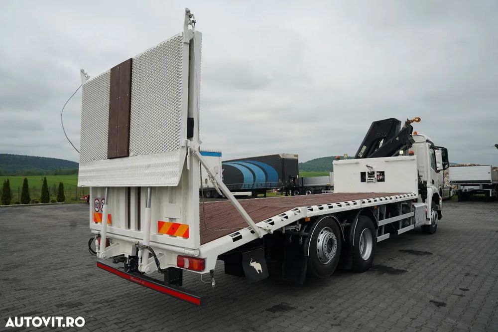 Mercedes-Benz AROCS 2533/ 6X2 / REMORCA AUTO + HIAB 188 B-2 HGV / COMANDE HIDRAULICE / TROLIU / PUNȚĂ RIDICATĂ - 26