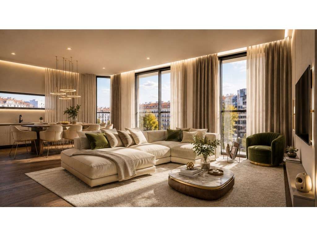 Apartamento T3 de luxo - 3 suítes e terraço de 52 m² no centro de A... - Grande imagem: 4/12