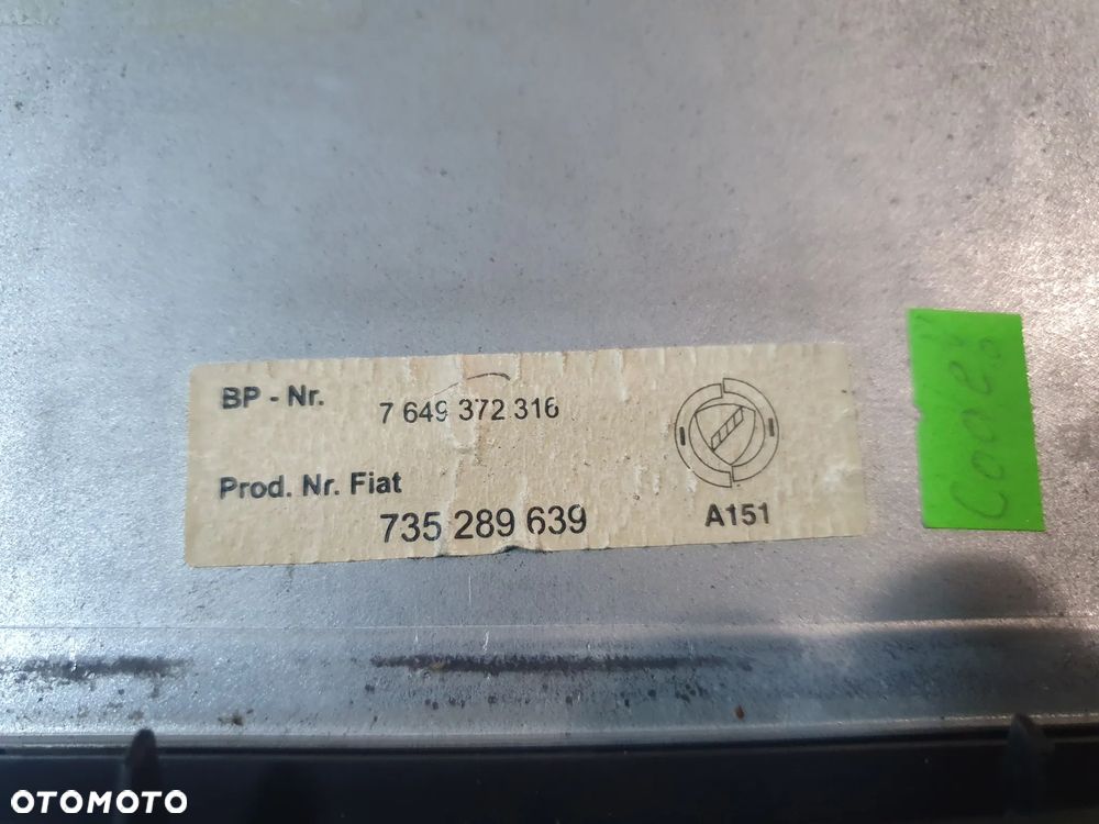 FIAT PUNTO II 2003 RADIO RADIOODTWARZACZ CD BLAUPUNKT 735289639 - 2