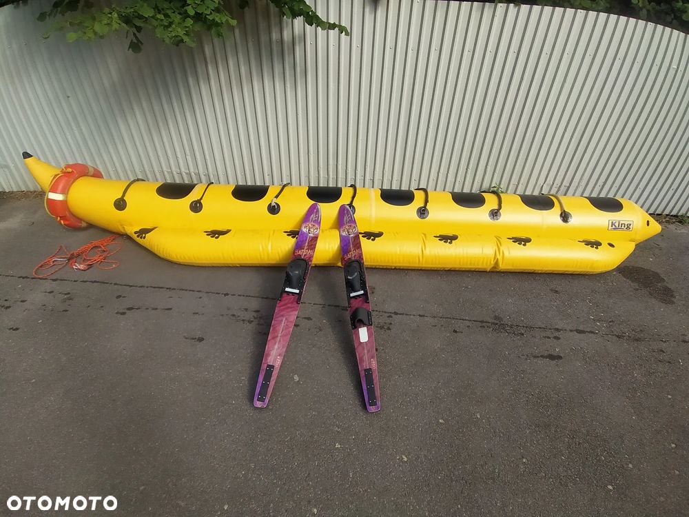 BANAN DO HOLOWANIA ŁÓDKA 7 OSOBOWY 7P NARTY WODNE WATER SKI KOŁO RATUNKOWE KOMPLET SPORTÓW WODNYCH - 2