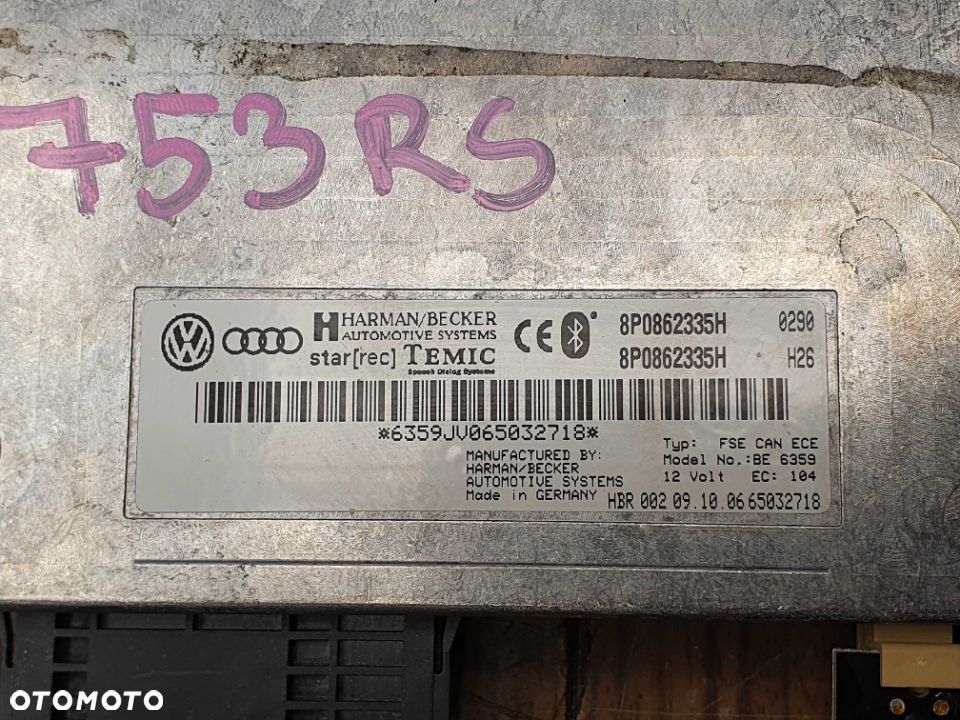 Modul Sterownik 8P0862335 A F H Bluetooth Wzmacniacz Antena AUDI A4 B6 B7 A3 8P - 2