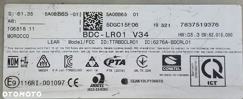 M48 MODUŁ STEROWNIK BDC FEM BMW 1 F20 MINI 5A0BB65 - 9