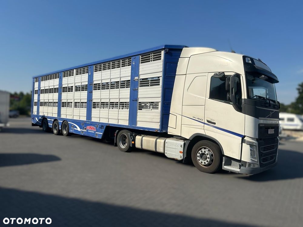 Volvo FH 460 + Finkl 3-poziomowy zestaw do transportu zwierząt | 2016 r | Poidła | Wentylatory - 3