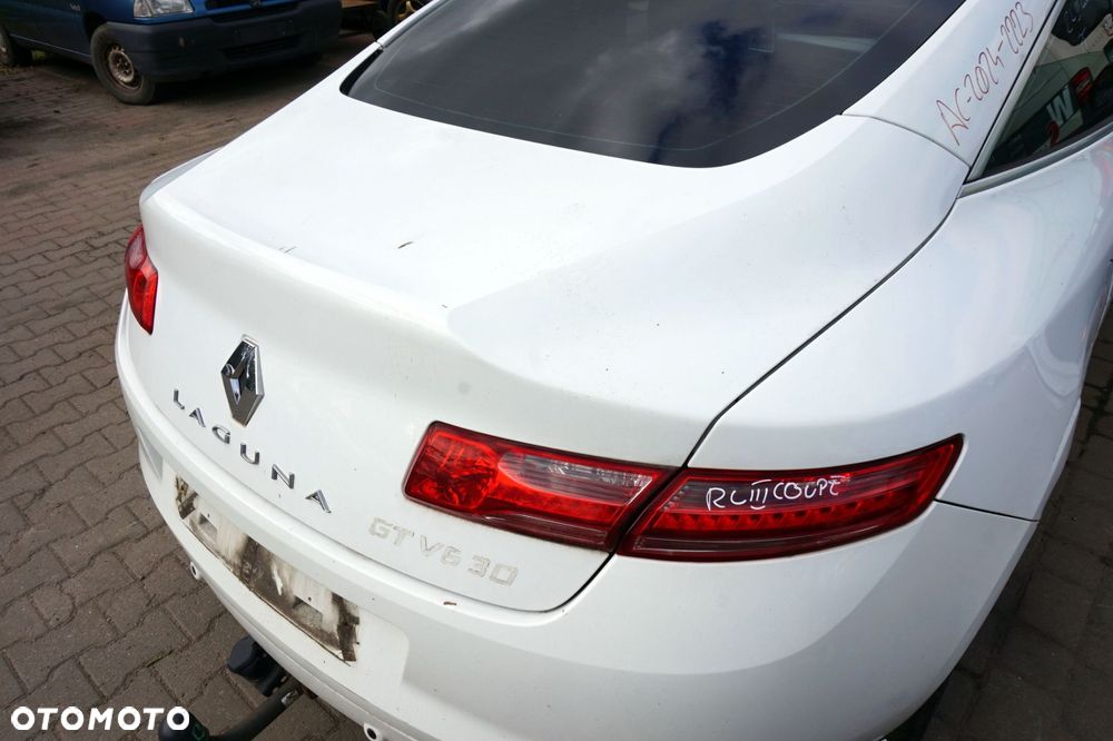 KLAPA BAGAŻNIKA TYLNA LAGUNA III PH1 COUPE OV369  BIAŁY RENAULT 2007-2012 - 3