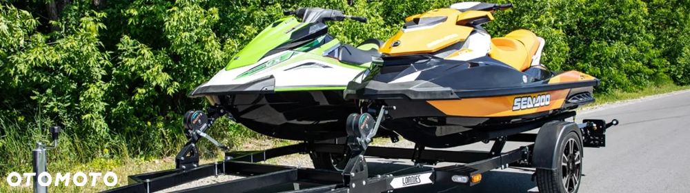 Lorries Przyczepa na dwa skutery wodne JET PP13-6025 odchylane światła LED czarna - 2