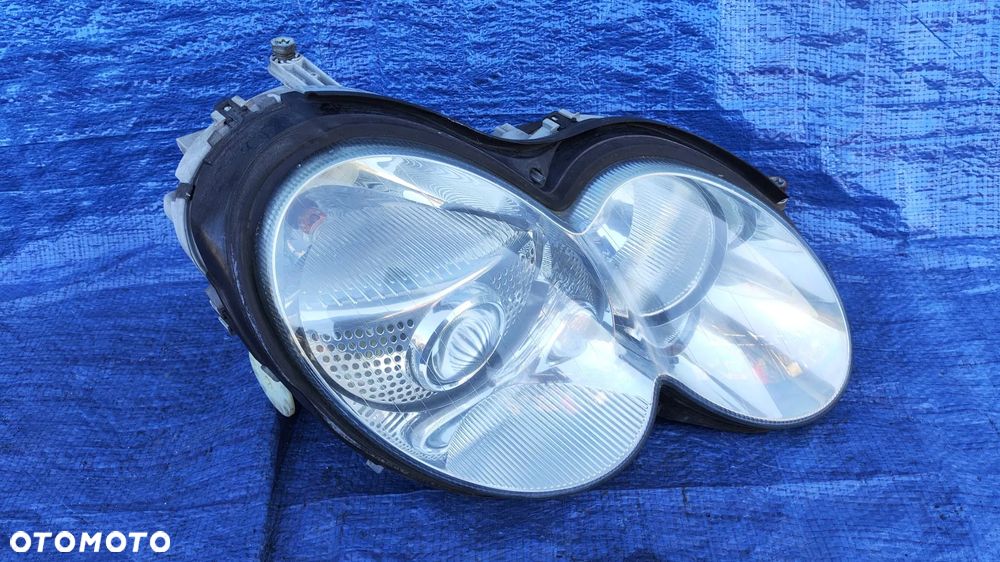 ZDERZAK ATRAPA GRILL BŁOTNIK PRAWY PAS PRZEDNI WZMOCNIENIE CHŁODNICE WENTYLATOR SPRYSKIWACZE LAMPY BI-XENON XENON PRZÓD KOMPLETNY ORYGINALNY LAKIER C946 946 DO ZAŁOŻENIA W KOLOR MERCEDES SL R230 W230 SL500 - 32