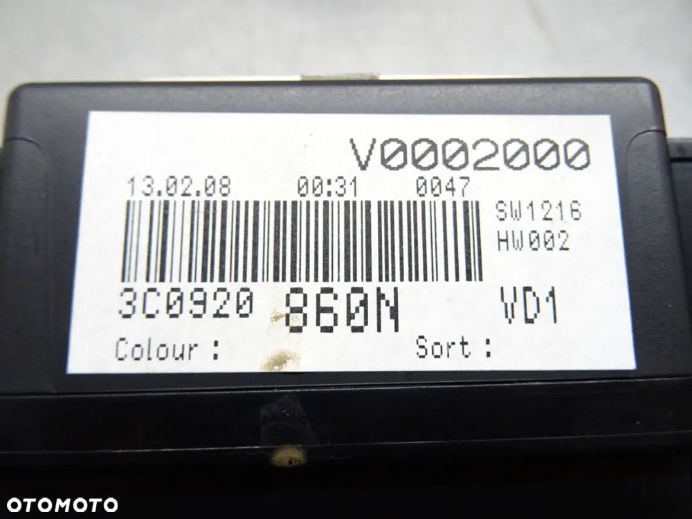 VW PASSAT B6 05-10 2.0 TDI LICZNIK ZEGAR ZEGARY 3C0920860N - 6