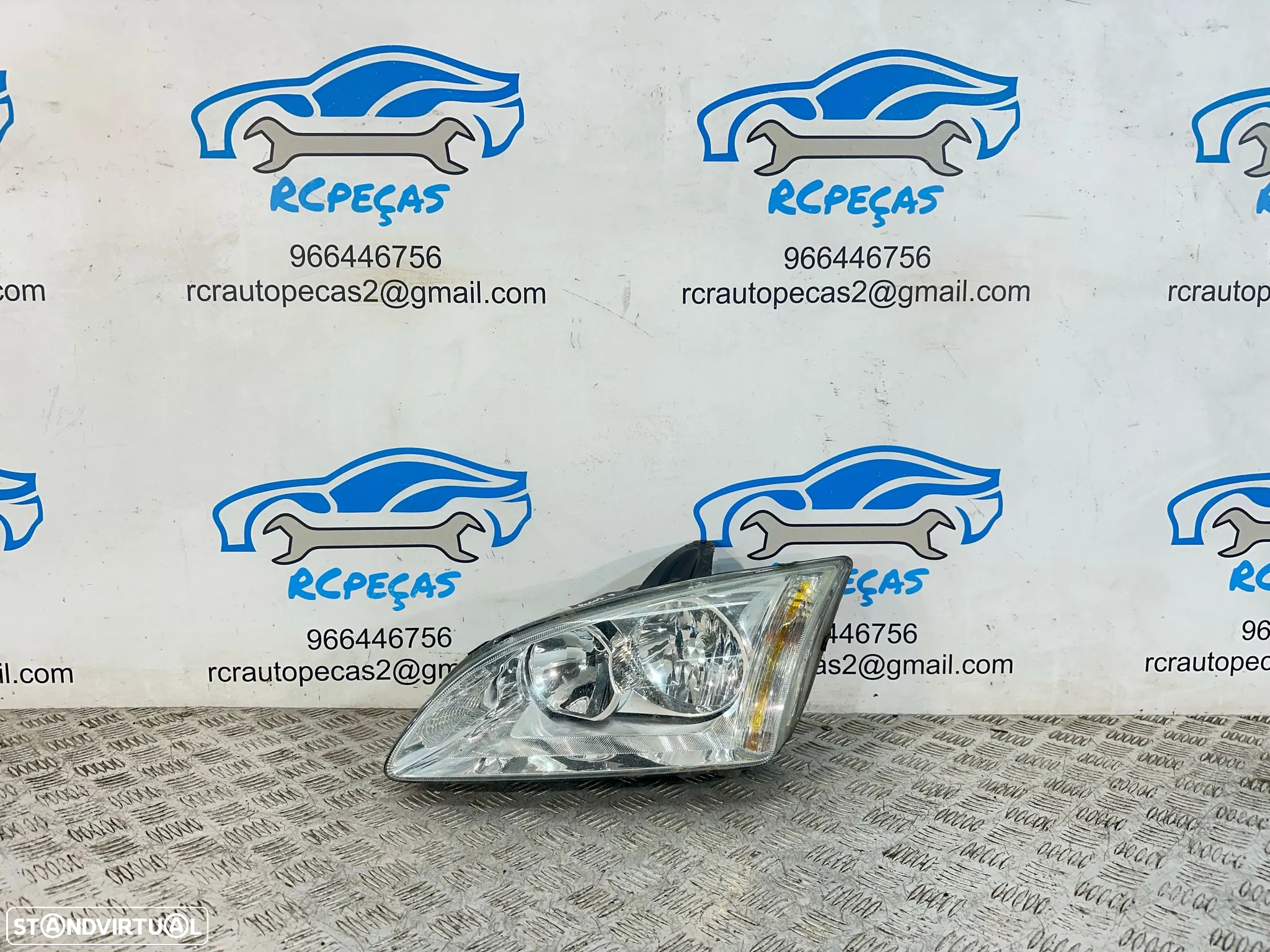 .Conjunto Oticas Farois Frente Frontal Esquerda Direita Ford Focus 2 Mk2 Fase 1 4M51-13W030-BC 4M51-13W030-BC - 6