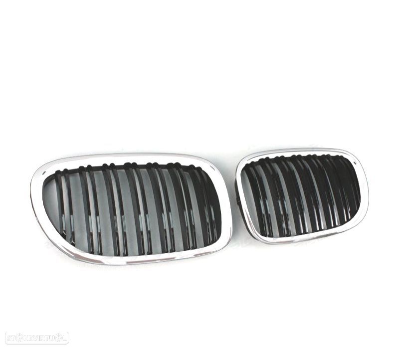 GRELHA FRONTAL BMW SERIE 7 F01 LOOK M CROMADO - 6