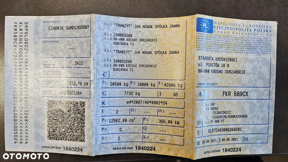 DAF XF 480 S Cab Hydraulika pod wywrotkę - 9