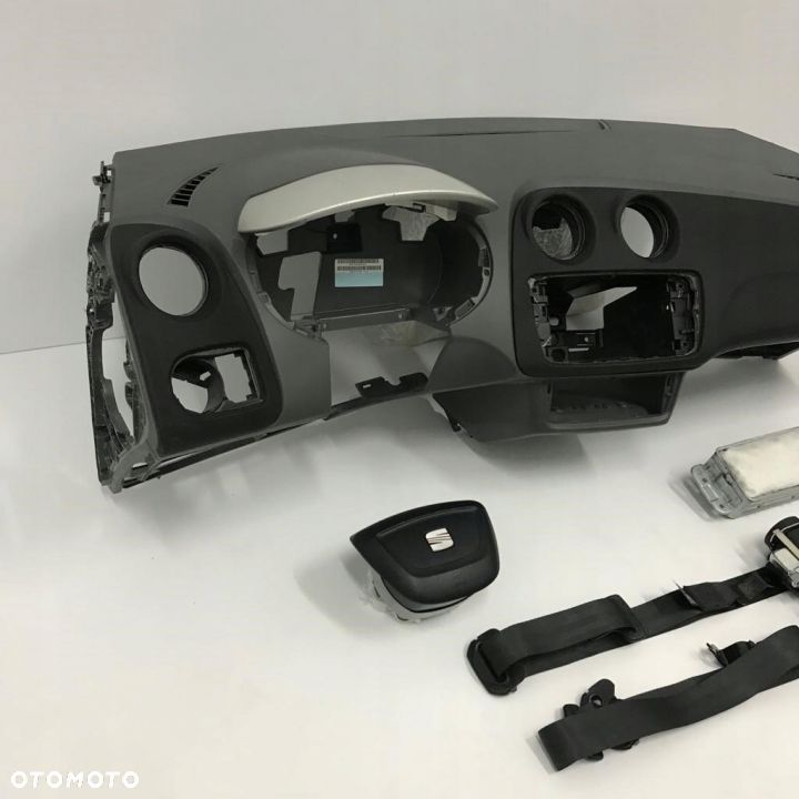 SEAT IBIZA 6J DESKA ROZDZIELCZA KONSOLA KOKPIT PULPIT PODUSZKI AIRBAG AIR BAG PASY KIT SET - 2