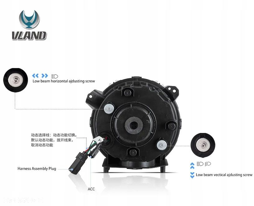 Reflektor Lampa kpl Vland Full Led Tuning Jeep Wrangler JL 4 IV Gladiator - 9
