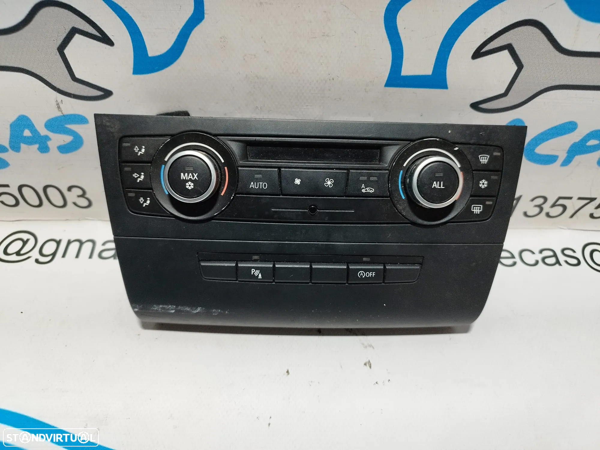 DISPLAY SOFAGEM COMANDO CHAUFFAGE AR CONDICIONADO COMUTADOR DISPLAY SENSOR DE ESTACIONAMENTO BMW SÉRIE 1 E87 6411922185305 64119221853-05 100594668 - 4
