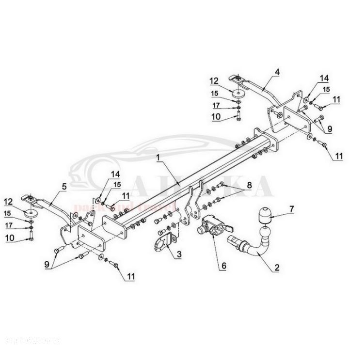 Hak Holowniczy Automat Do Opel Combo D L1, L2 2010-2015 - 3