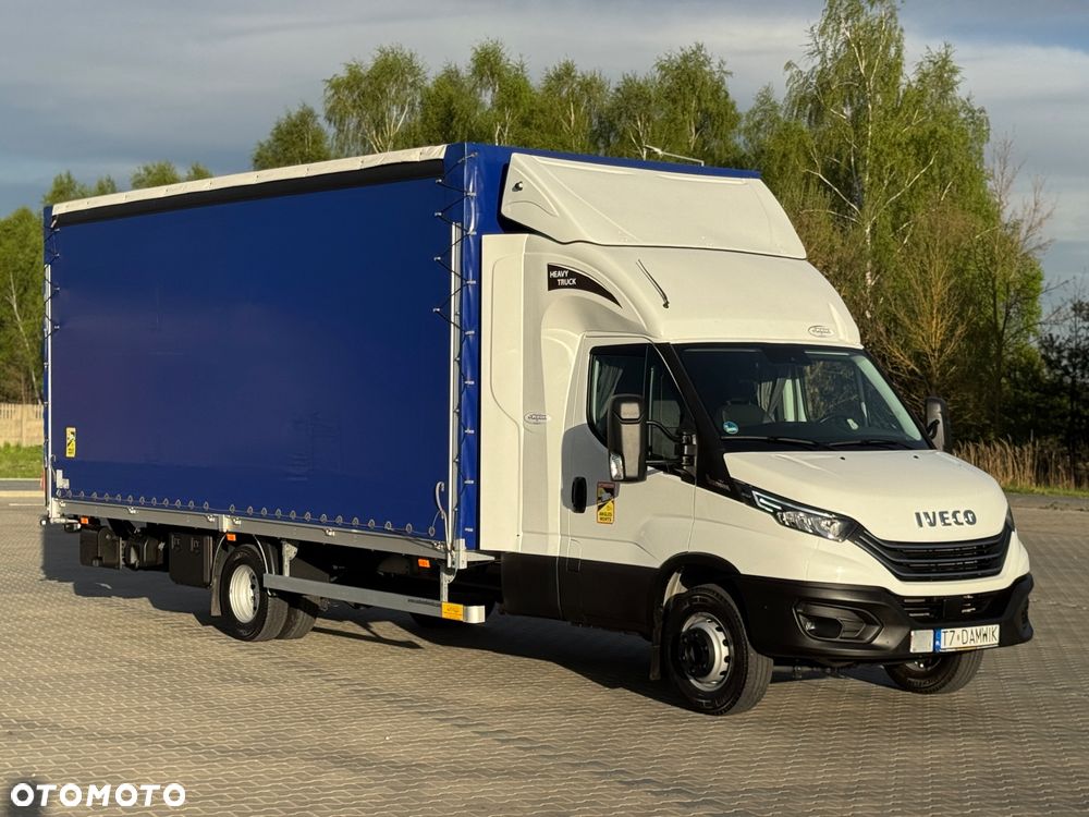 Iveco Daily 2023r Hi-Matic‼️72C18‼️Winda Dhollandia 1000KG // Plandeka 15 Palet 2x Firanka + dach zsuwany + regulacja wysokości ‼️Spanie z tyłu WEJKAMA Wysokość rampowa Full LED Tempomat Salon Polska DMC7200KG Faktura Vat 23% TwinCab - 4