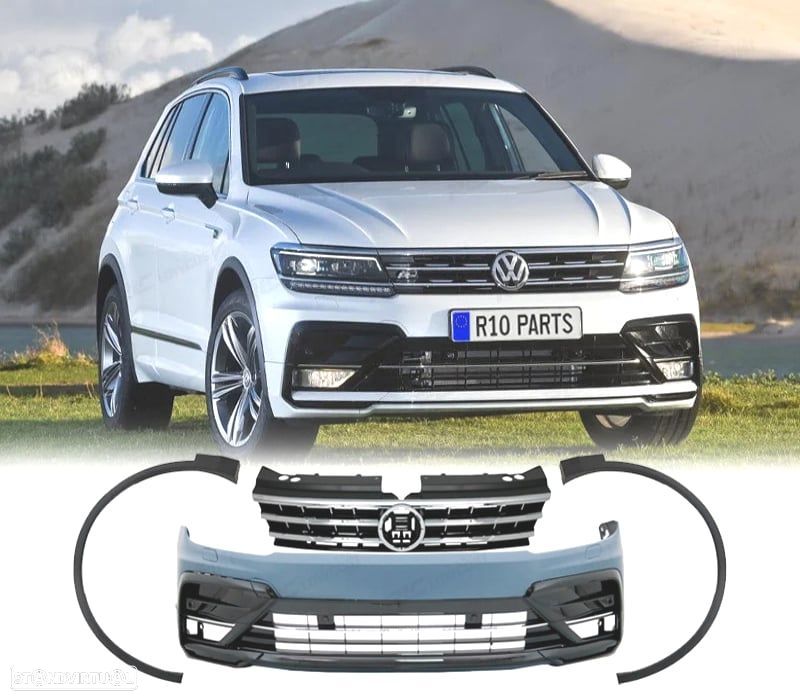 PARA-CHOQUES FRONTAL VOLKSWAGEN VW TIGUAN 16-20 LOOK R-LINE - 1
