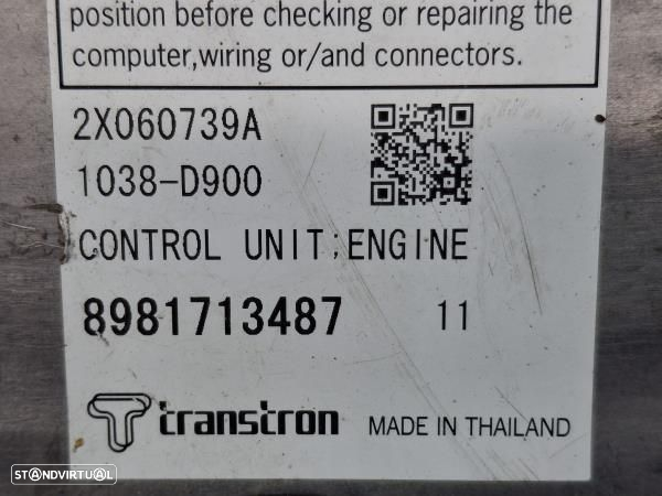 Conjunto Centralina Motor + Ignição Isuzu D-Max Ii (Tfr, Tfs) - 5