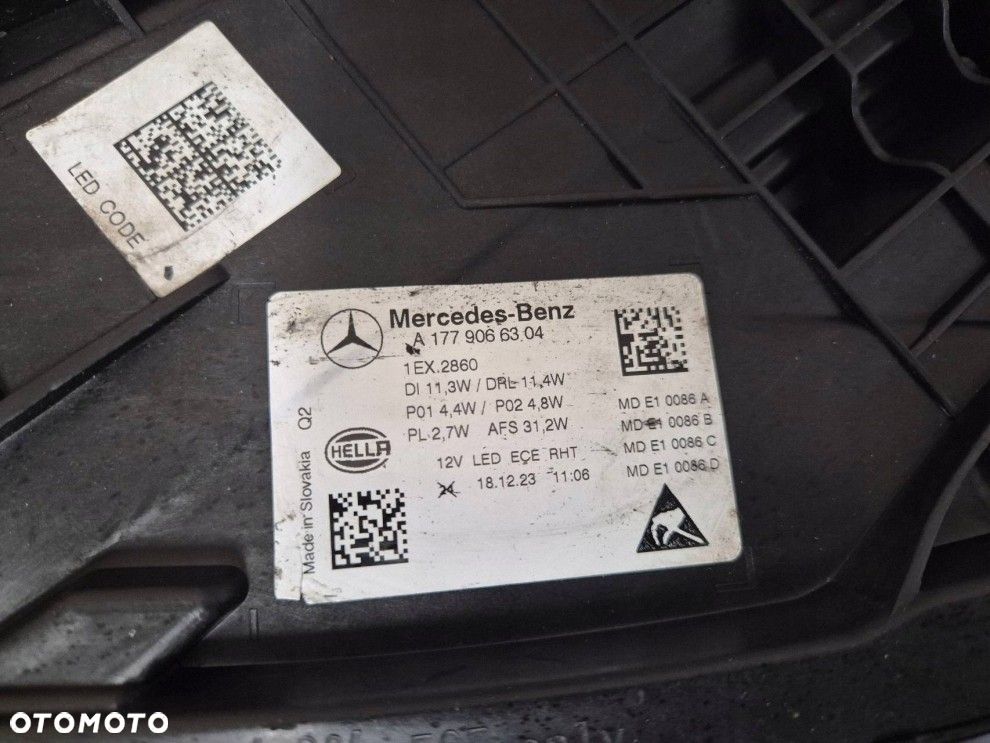 Mercedes A klasa W177 A1779066304 lift performance led lampa - 14