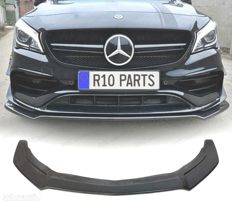 SPOILER LIP FRONTAL MERCEDES CLA W117 45 AMG 16-18 PRETO - 1