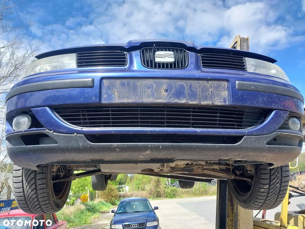 Przód KOMPLETNY Seat Toledo 2 Leon I zderzak maska lampy pas przedni atrapa halogen KOLOR LS5N BEZ MALOWANIA - 6
