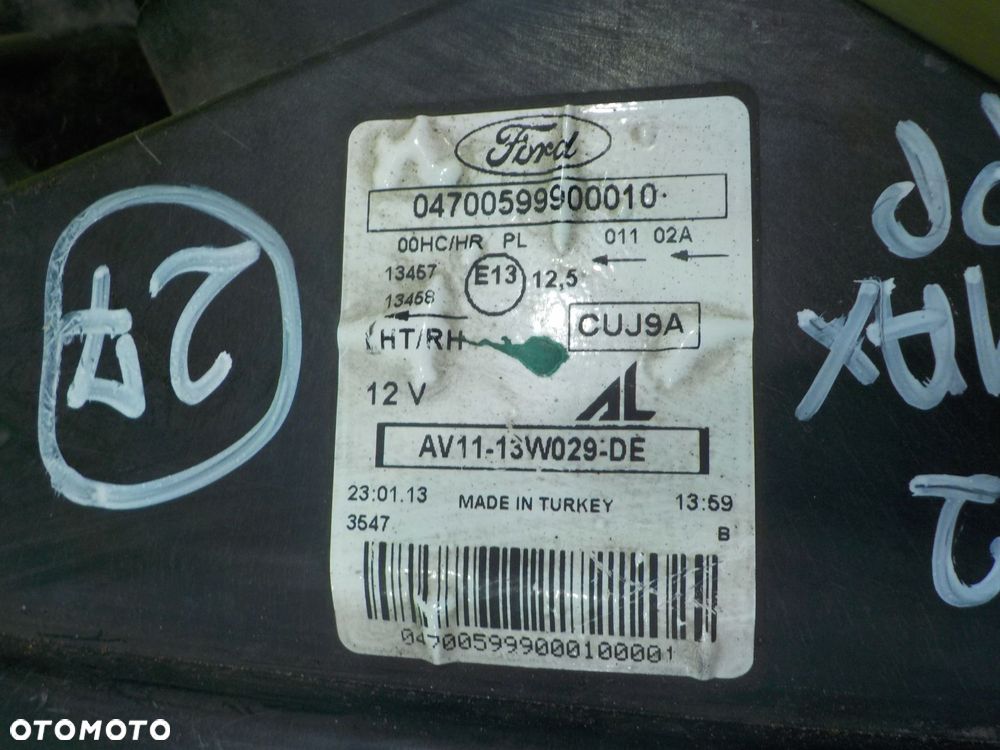 FORD B-MAX 1.0 B 13r 5D lampa prawa przod AV11-13W029-DE - 5